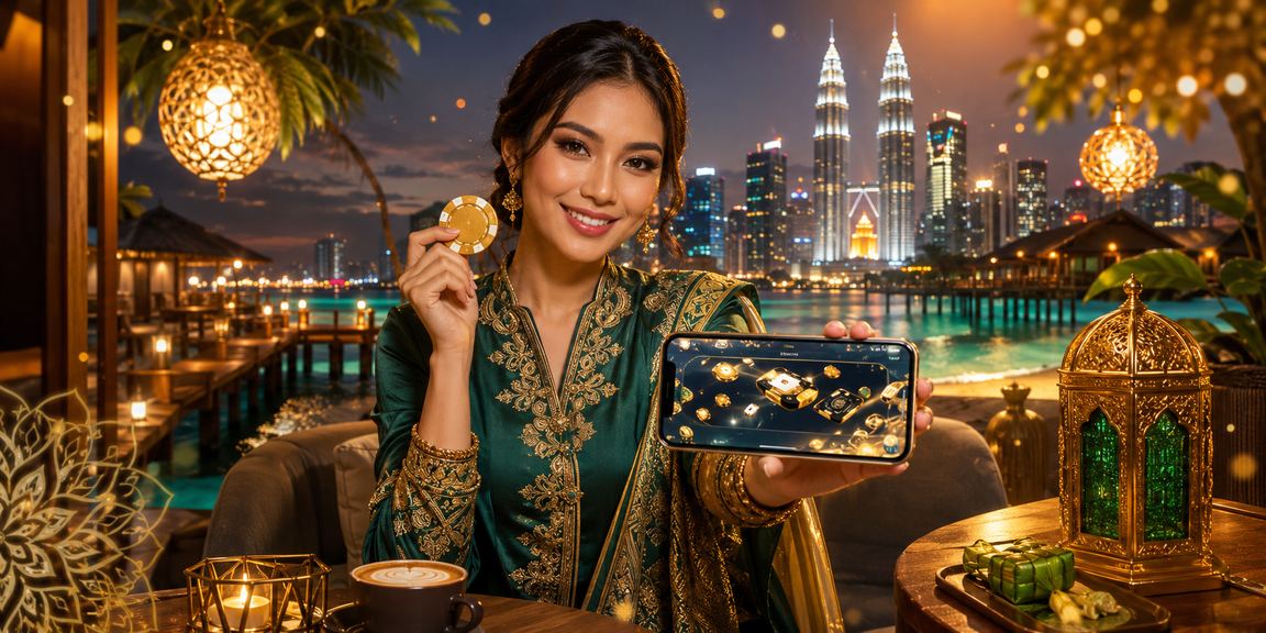 Pemain Sabah mengakses jackpot kasino melalui telefon pintar semasa Hari Raya